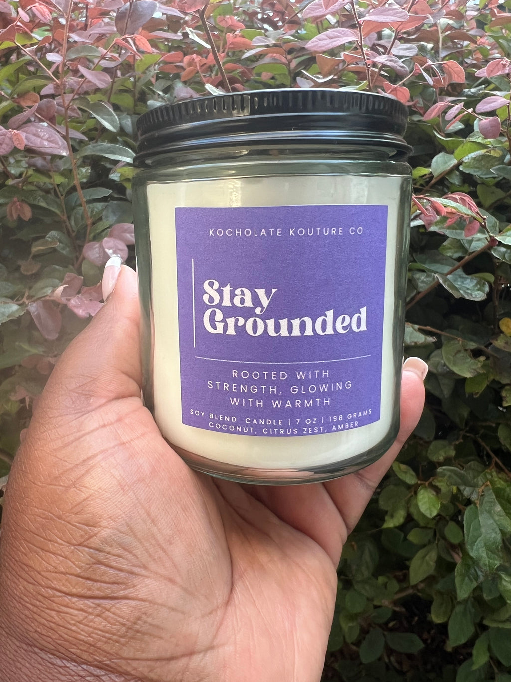 Stay Grounded Candle - Amber Coconut Citrus Zest Scent