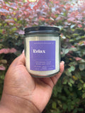 Relax Candle - Lavender White Tea Jasmine Scent