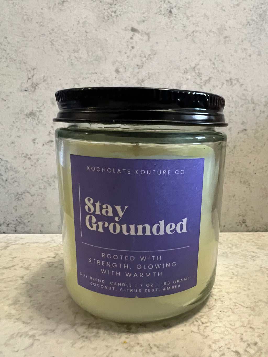 Stay Grounded Candle - Amber Coconut Citrus Zest Scent