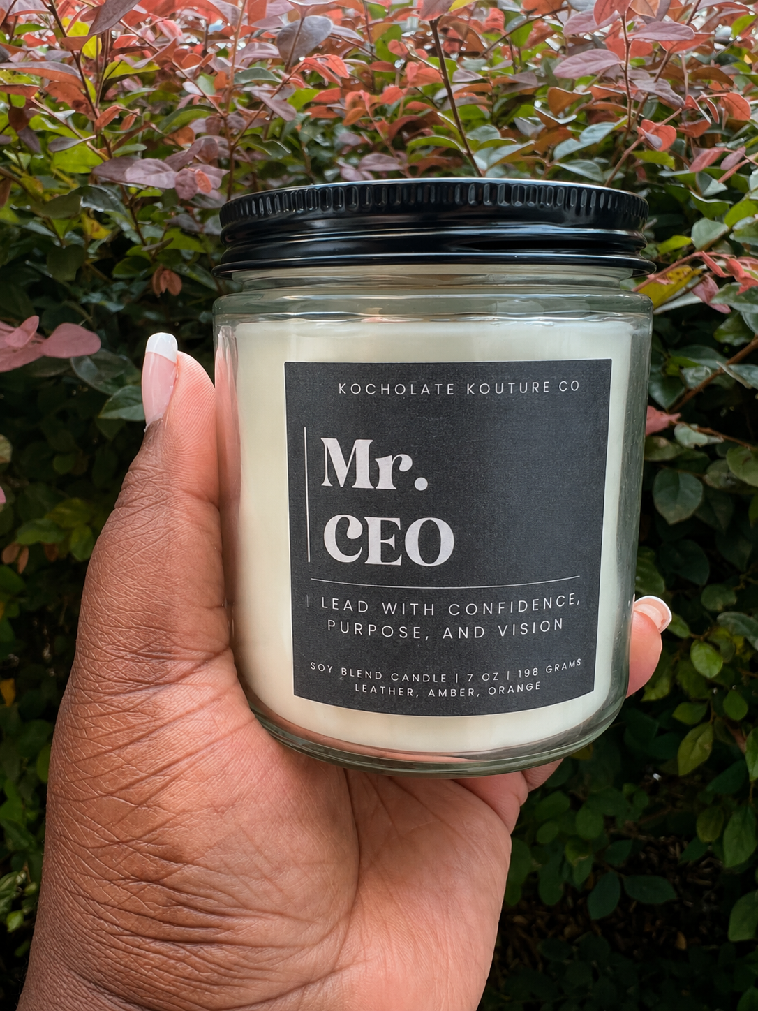 Mr. CEO Candle - Leather Amber Orange Scent