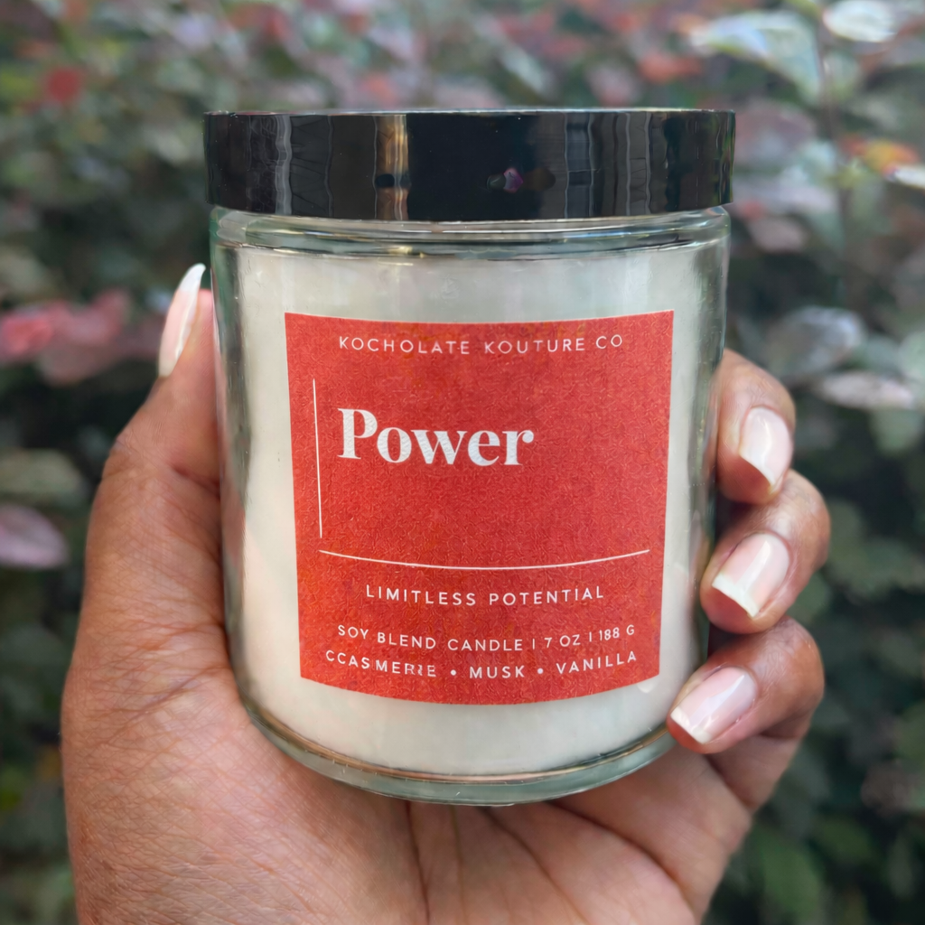 Power Candle - Sea Salt Plum Amber Scent